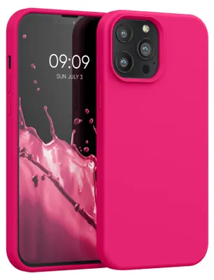 Produktbild von kwmobile Handyhülle für iPhone 13 Pro Max Hülle, für iPhone 13 Pro Max Case - Hülle Silikon - kabelloses Laden - Neon Pink