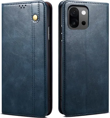 Immagine prodotto di Custodia per OnePlus 13T in pelle flip case portafoglio con funzione stand blu