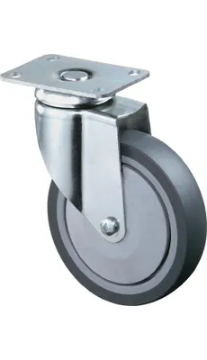 Immagine prodotto di Ruota girevole D.150mm Trgf.100kg c.piastra gomma grigio BS ROLLEN
