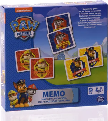 Immagine prodotto di Gioco Memo dei Paw Patrol (48 carte) Inseguimento di Marshall Rubble Gioco del cervello