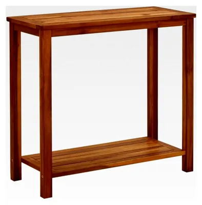 Produktbild von Konsolentisch aus massivem Akazienholz für Garten und Terrasse 80 x 35 x 75 cm