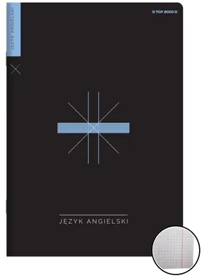 Produktbild von Notizbuch A5 60k kariert Thema Englisch mit Streifen schwarze Zahlen Top2000
