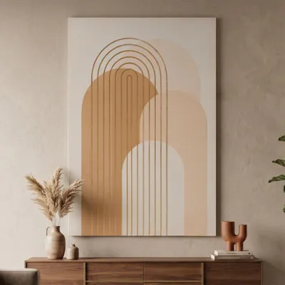 Zdjęcie produktu dla Malowany druk na płótnie, abstrakcyjny, wielokolorowy 80x3x120 cm