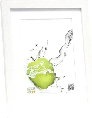 Productafbeelding van Deknudt S66KF1 P1: 30x40 cm, houten lijst, wit, met passe-partout