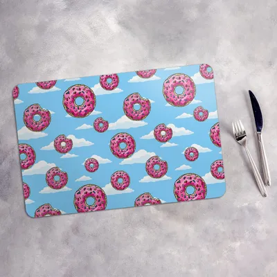 Produktbild von Tischset 4x45x30 cm Platzset Tischmatte Platzmatte Untersetzer - Donuts Süßigkeiten
