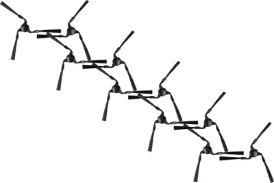 Produktbild von vhbw 10x Seitenbürste kompatibel mit Yujin YCR-M05 -10, -20, -30, -50 Saugroboter - Reinigungsbürsten Set, links/rechts, schwarz, 3-armig