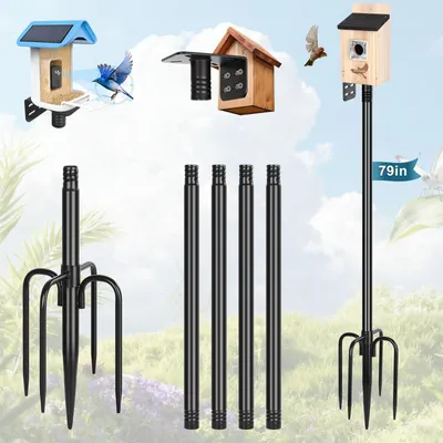 Imagen del producto de Solidchoice - Soporte ajustable para comedero de pájaros - Estructura resistente para exteriores