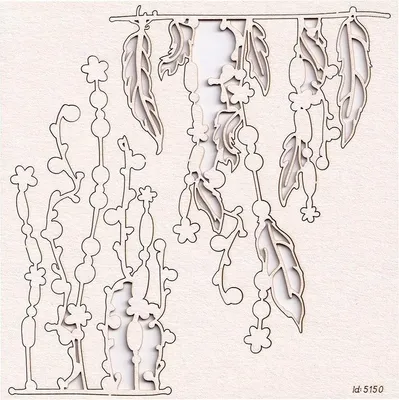Immagine prodotto di SCRAPINIEC Cartoncino decorativo Die Cut Chipboard, ornamento decorativo, ghirlanda boho 5150