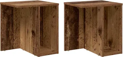 Immagine prodotto di vidaXL Tavolino 2 pezzi in legno di recupero 37 x 32 x 40 cm materiale a base di legno