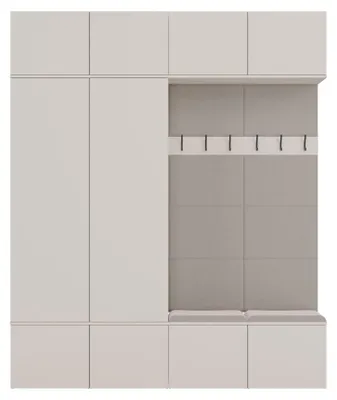 Produktbild von Garderobe HAGA IV 2Sz2W Kaschmir beige 2x Garderobe + 2x Kleiderbügel