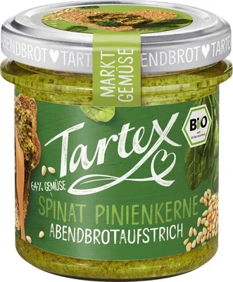 Produktbild von Tartex Brotaufstrich Spinat Pinienkerne 135g -