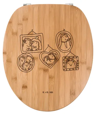 Produktbild von Mr. & Mrs. Panda Klobrille Igel Familie - Transparent - Geschenk, WC Sitz, Brille, Glück, Bilder, Mama, Toilettendeckel, WC-Brille, Klodeckel, Zusammenhalt, Opa
