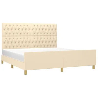 Obrázok produktu pre vidaXL Rám postele bez matraca krémový 180x200 cm látka