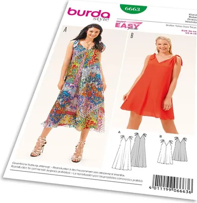Produktbild von 6663 Sommerkleid, Träger auf der Schulter, Burda
