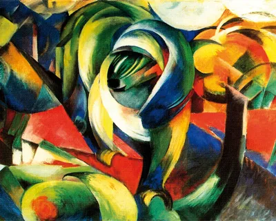 Produktbild von Franz Marc Kunstdruck Bild - Der Mandrill, 1913 (40 x 50 cm)
