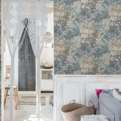 Produktbild von DUTCH WALLCOVERINGS Tapete Beton-Optik Grau und Grün