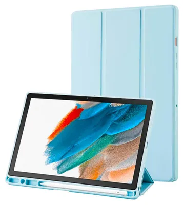 Produktbild von Techsuit Flex Trifold Tablet-Hülle mit Pencil-Halter für Samsung Galaxy Tab A8 - Hellblau