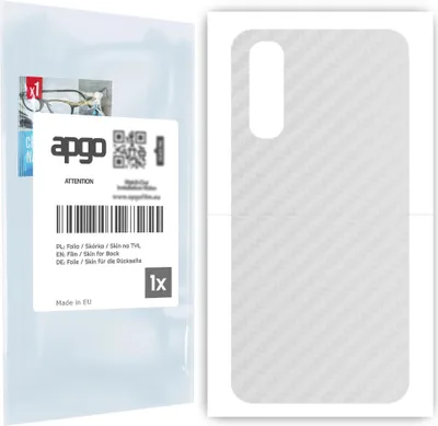 Produktbild von apgo Rückseite Schutzfolie für Oppo Reno3 Pro -  Hinten Schutzfolie Carbon Transparent (durchsichtig), Rückseite Folie schützt vor Kratzern und Fingerabdrücken