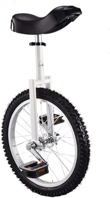 Productafbeelding van Eenwieler - Loopfiets Balansfiets - Buitensporten - Antislip Bergbanden - 18 inch - Wit