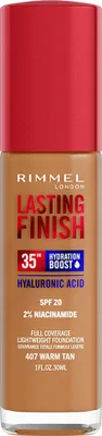 Produktbild von Cremige Make-up Grundierung Rimmel London Lasting Finish Nº 407 Warm Tan Spf 20 30 ml