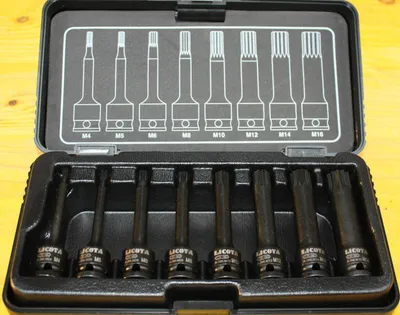 Produktbild von 8-teiliges Schlagschrauber Nuss Set Cr-Mo M4-M16, 3/8 Zoll