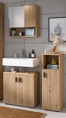 Produktbild von Badmöbel Set 3-teilig "Livia" in Artisan Eiche Badkombination 105 x 180 cm
