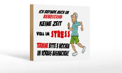 Produktbild von Holzschild Spruch 18x12cm ich befinde mich im Ruhestand
