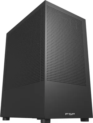 Produktbild von FSP S110-B Gehäuse Mini Tower mITX, mATX Schwarz, Small Form Factor (SFF), PC, Schwarz, micro ATX, Mini-ITX, Netz, Metall, 16 cm
