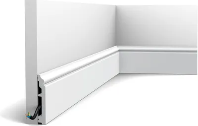 Produktbild von Orac Decor SX173-RAL9003 AXXENT CONTOUR Sockelleiste bereits lackiert weiß 2 m