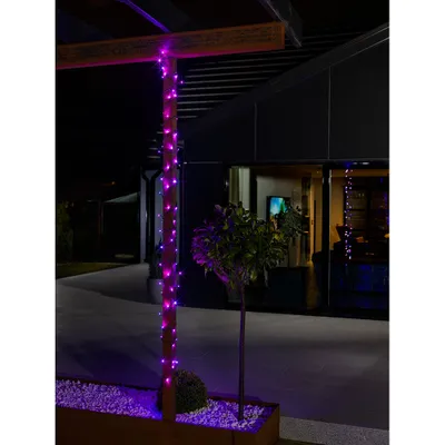 Zdjęcie produktu dla Łańcuch świetlny Micro LED o długości 6 m z funkcją zmiany kolorów na czerwony/niebieski, 40 diod zmieniających kolor, stopień ochrony IP44
