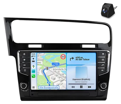 Image de Avec caméra 64 Go Android Autoradio pour VW Golf 7 VII MK7 2013-2017 Wireless CarPlay Android Auto WiFi GPS Navi RDS DSP DAB+ BT