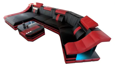Produktbild von Mini Couch Turino C-Form in Leder