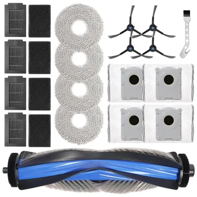 Obrázok produktu pre Sada náhradných dielov pre robotický vysávač Ecovacs Deebot T50 Max Pro Omni/T50 Max Omni: 1 hlavná kefa, 4 utierky, 4 vrecka na prach, 4 bočné kefy, 4 filtre