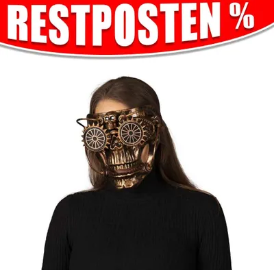 Produktbild von Totenkopfmaske im Steampunk-Style