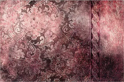 Produktbild von Wallario Poster - Schnörkelmuster in rot, Kunstdruck Größe: 61 x 91,50 cm
