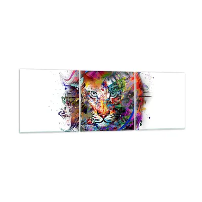 Produktbild von Bilder auf glas - Abstraktion Tiger Skizze Dschungel - 150x50cm - Glasbilder - Wandbilder - Kunstdruck - Wanddekoration aus Glas - Glas Bilder - Wandbild auf Glas - GCA150x50-2830