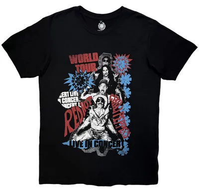 Image de T-shirt Red Hot Chili Peppers - « Blood Sugar  Magik Tracklist » pour homme/femme, unie RO15725 (M) (noir)