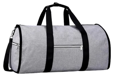 Produktbild von Duffle Bag für Reisen, wandelbare Handgepäcktasche mit intelligentem Reißverschluss, 2-in-1-Design, Koffer, Anzugtasche für Urlaub, Sport,, Geschäftsaktivitäten, hellgrau, Refer to description
