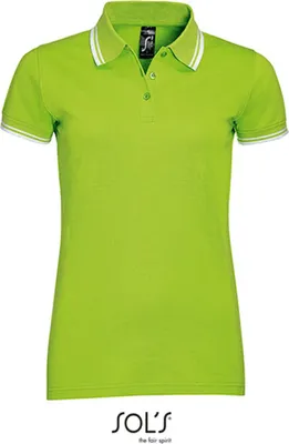 Produktbild von SOLs 00577 | Herren Polo Shirt Pasadena - Farbe: Lime/White - Größe: M