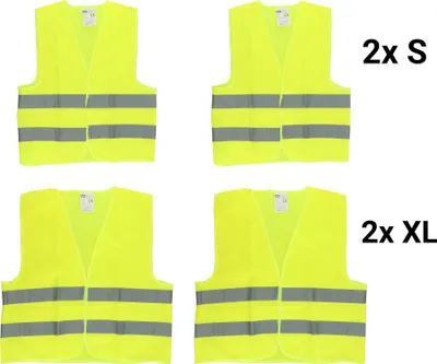 Immagine prodotto di Gilet di sicurezza Carpoint Set combinato 2xPiccolo + 2xExtra Grande