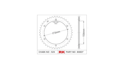 Produktbild von Rk Kettenblatt 525 43z Stahl silber