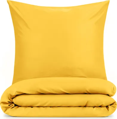 Image de Blumtal linge de lit 135x200cm + taie d'oreiller 40x80cm - Microfibre Bed Sheets 135x200cm - 2pcs set linge de lit jaune