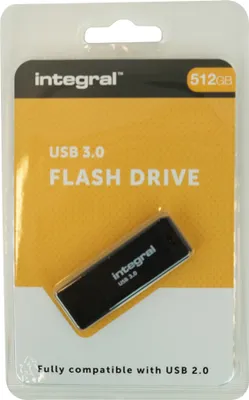 Obrázek produktu pro Integral INFD512GBBLK3.0, 512 GB, 3.2 Gen 1 (3.1 Gen 1), 30 MB/s, Čepice
