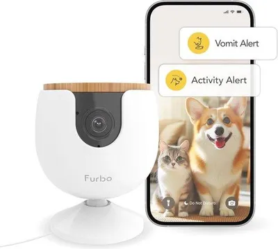 Obrázek produktu pro Mini kamera pro sledování zvířat s bezpečnostním balíčkem – obousměrný zvuk, barevný noční režim a sledování dobrých životních podmínek zvířat
