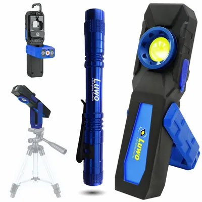 Produktbild von LUWO 2.0 Universal Lackierpistole Lampe CRI+95 mit Taschenlampe GRATIS, Auto Detaillierung, Sonnenlicht 3W, Werkstattlampe (Inspektionlampe)