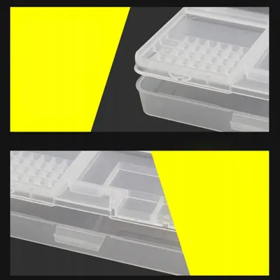 Productafbeelding van Organizerdoos Tweedelig – Duurzaam PP, Doorzichtig | 18,5x9,5x3,6 cm | Voor Elektronische Componenten