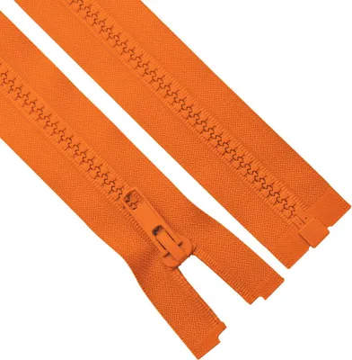 Produktbild von Reißverschlüsse, teilbar, 18 cm - 2 Stück - Orangefarbenes Kunststoffmaterial für Nähprojekte