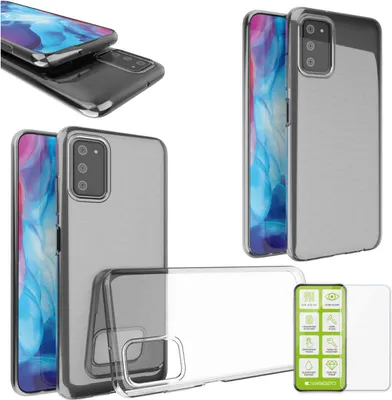 Immagine prodotto di Per Samsung Galaxy A03s Custodia in silicone TPU trasparente + H9 Custodia in vetro Nuovo