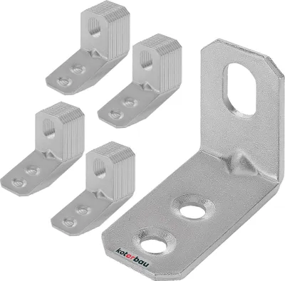 Produktbild von KOTARBAU 50er Set Verstellwinkel 25 x 35 x 16 mm Einfassungswinkel Winkelverbinder Eurowinkel Langloch Regulieröffnung Sicke Holzverbinder Montagewinkel