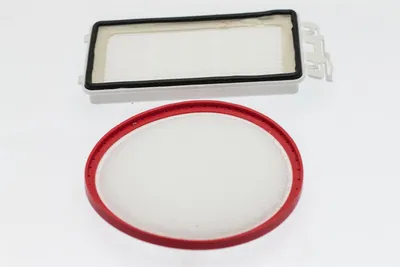Two parts of a filter assembly are shown on a white background.
